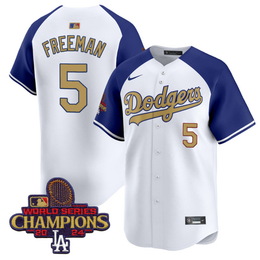 Freddie Freeman Jersey #5 Dodgers 2025 Gold Vapor Premier Stitched Alternate