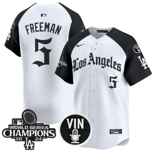 Freddie Freeman Jersey #5 Dodgers 2025 LA Gothic Style Vapor Premier Limited Stitched Alternate