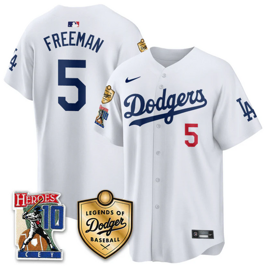 Freddie Freeman Jersey #5 Dodgers Ron Cey Legends Of Dodgers White