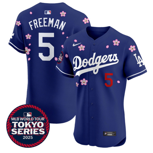 Freddie Freeman Jersey #5 Dodgers Tokyo Series 2025 Vapor Premier Elite Stitched Royal