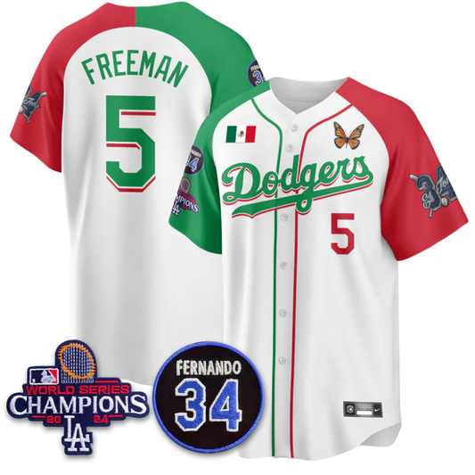 Freddie Freeman Jersey #5 Los Angeles Dodgers Mexican For 34 Stitched Alternate