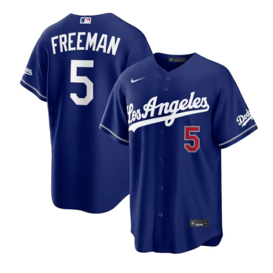 Freddie Freeman #5 Dodgers Blue Jersey - All Stitched