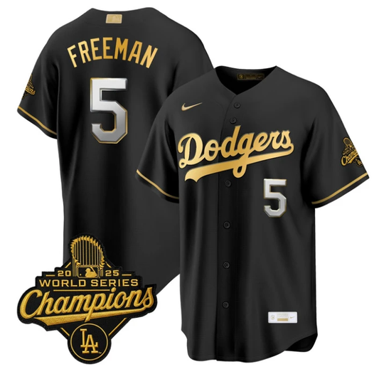 Freddie Freeman Jersey #5 Dodgers Gold Collection Premier Stitched