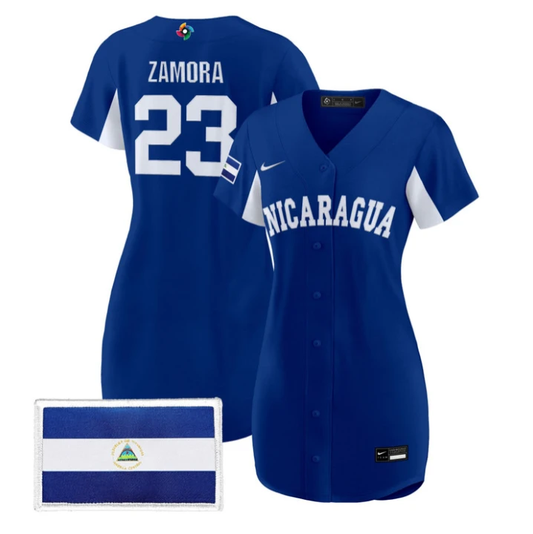 Freddy Zamora Jersey #23 Nicaragua 2026 World Baseball Dress Stitched
