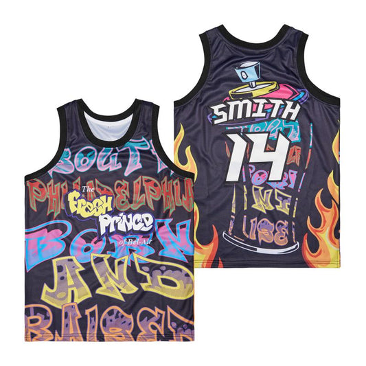 Fresh Prince #14 Smith Movie Basketball Jersey Multi Color