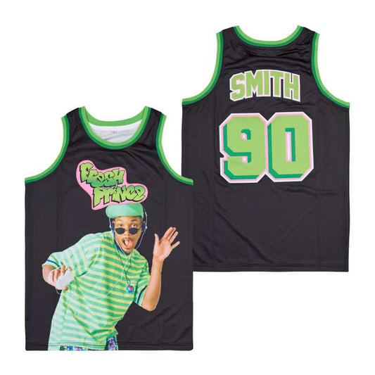 Fresh Prince #90 Smith Movie Basketball Jersey Black