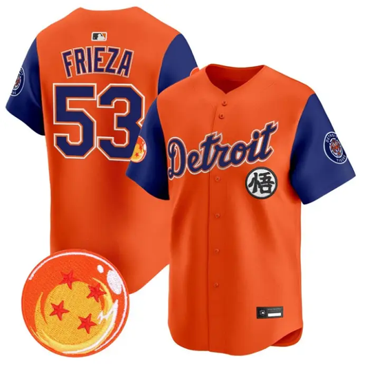 Frieza Jersey #53 Detroit Tigers Dragon Ball Premier Stitched