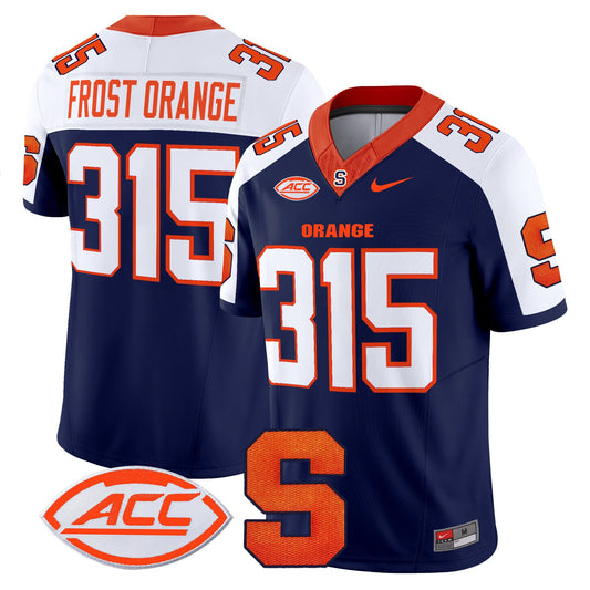 Frost Orange Jersey #315 Syracuse Orange 2025 Limited Stitched Navy Alternate