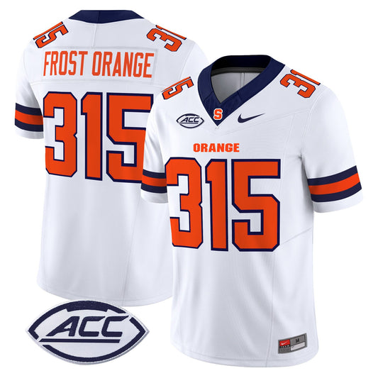 Frost Orange Jersey #315 Syracuse Orange 2025 Limited Stitched White