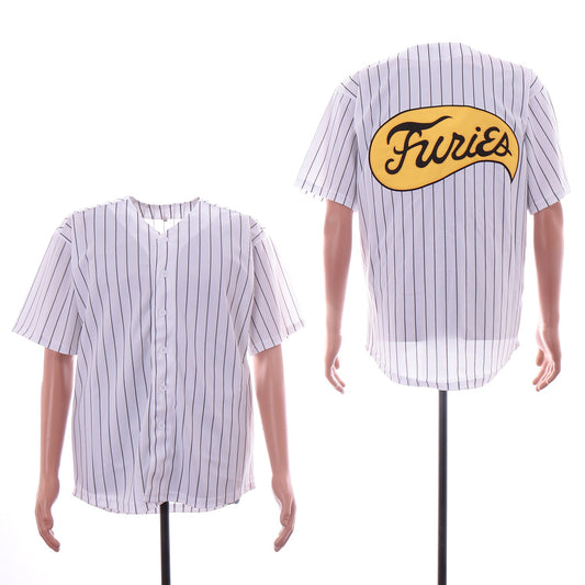 Furies Stripes Movie Baseball Jersey White
