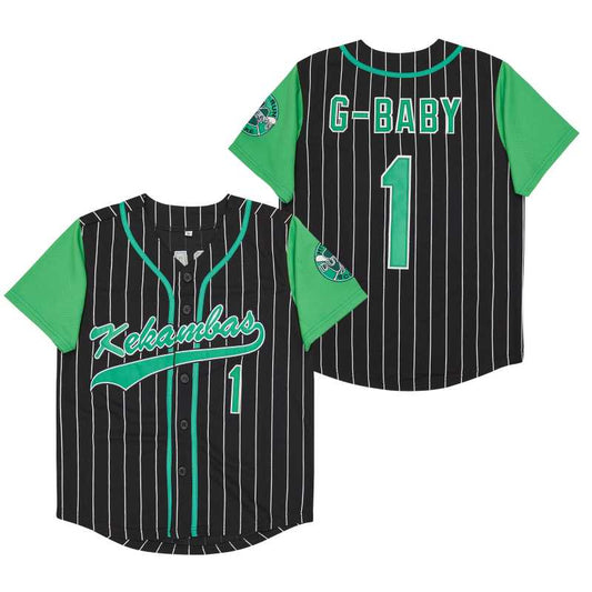 G-Baby Kekambas Movie Baseball Jersey Black Green