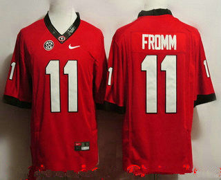 Georgia Bulldogs #11 Jake Fromm Red Limited College Football Stitched NCAA Jersey