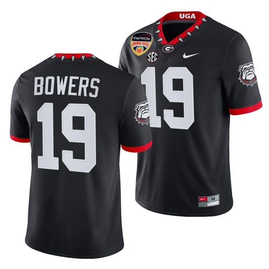 Georgia Bulldogs #19 Brock Bowers 2021 Orange Bowl Black College Football Playoff Jersey