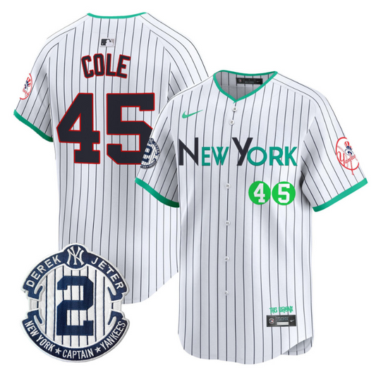 Gerrit Cole Jersey #45 New York Yankees City Connect Vapor Premier Limited Stitched Pinstripe