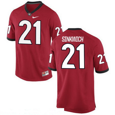 Georgia Bulldogs #21 Frank Sinkwich Red Stitched College Football 2016 NCAA Jersey