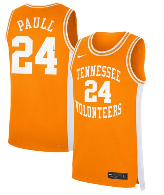 Gavin Paull Jersey #24 Tennessee Volunteers Basketball NIL Orange