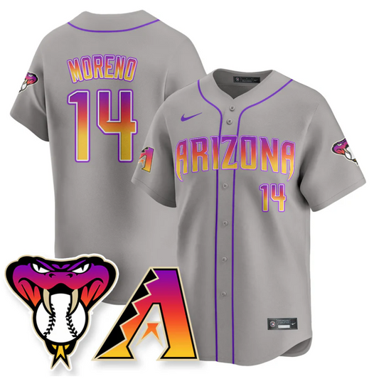 Gabriel Moreno Jersey #14 Arizona Diamondbacks 2025 City Connect Concept Stitched Gray