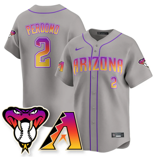 Geraldo Perdomo Jersey #2 Arizona Diamondbacks 2025 City Connect Concept Stitched Gray