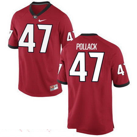 Georgia Bulldogs #47 David Pollack Red Stitched College Football 2016 NCAA Jersey