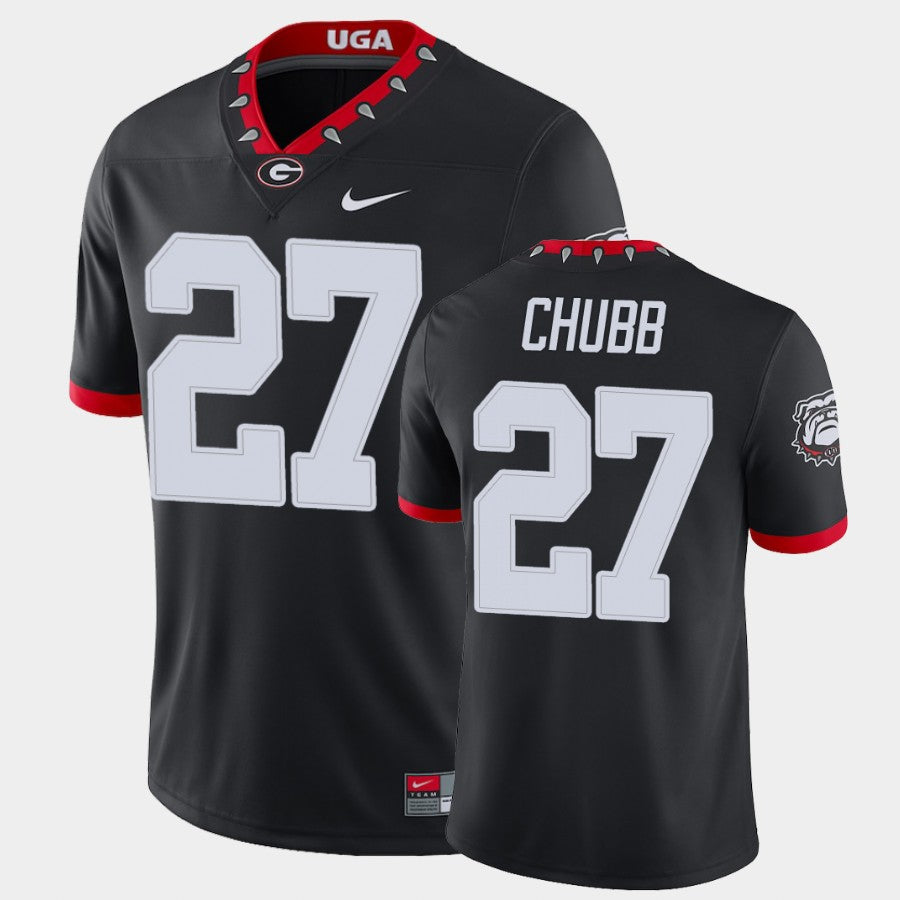 Georgia Bulldogs #27 Nick Chubb Black College Football Alternate Game Jersey
