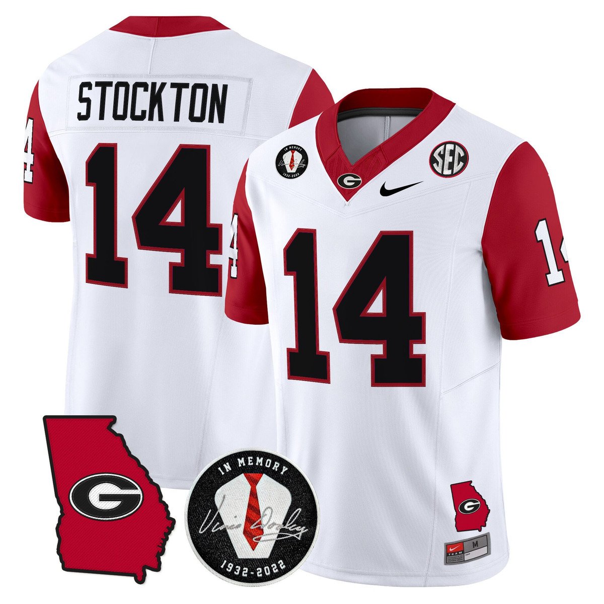 Gunner Stockton Jersey #14 Georgia Bulldogs 2025 Limited Stitched White