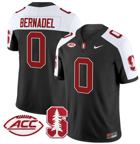 Gaethan Bernadel Jersey #0 Stanford Cardinal Vapor Limited College Football Stitched Black Alternate
