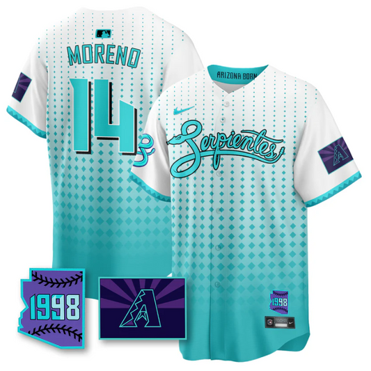 Gabriel Moreno Jersey #14 Arizona Diamondbacks Serpientes City Connect Stitched White