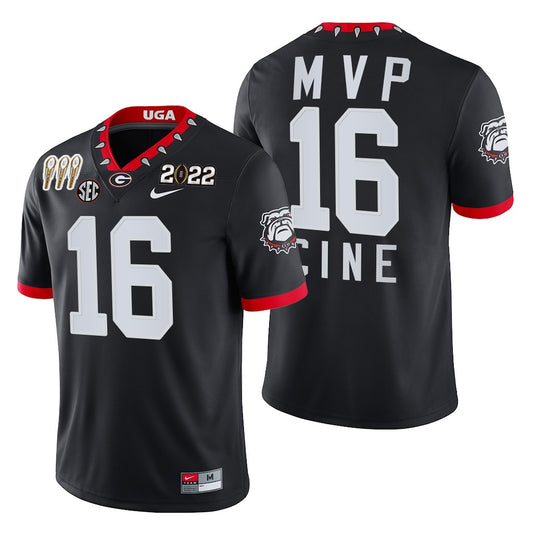 Georgia Bulldogs #16 Lewis Cine 2021-22 CFP National Champions MVP Jersey Black