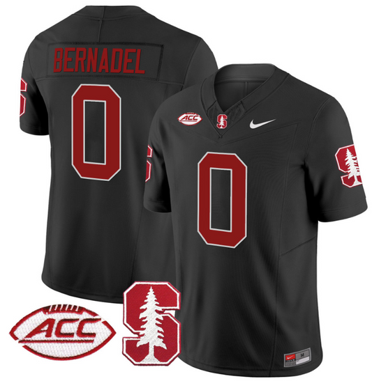 Gaethan Bernadel Jersey #0 Stanford Cardinal Vapor Limited College Football Stitched Black
