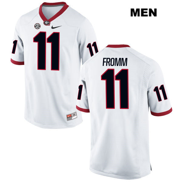 Georgia Bulldogs #11 Jake Fromm White Stitched NCAA College Football Jersey