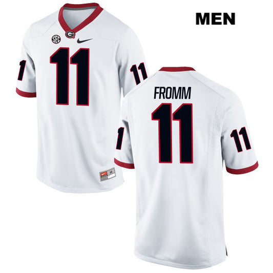 Georgia Bulldogs #11 Jake Fromm White Stitched NCAA College Football Jersey