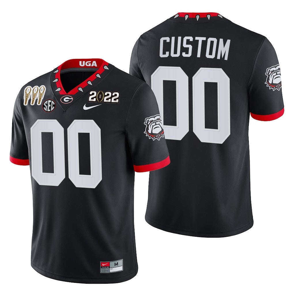 Georgia Bulldogs Custom 2021-22 CFP National Champions Jersey Black