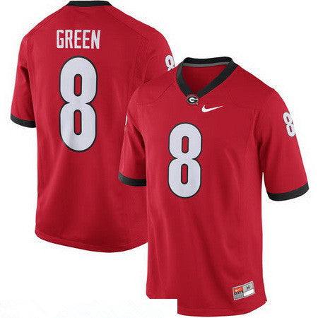 Georgia Bulldogs #8 A. J. Green Red Stitched College Football 2016 NCAA Jersey