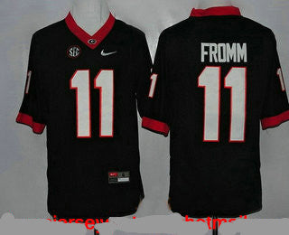 Georgia Bulldogs #11 Jake Fromm Black Limited College Football Stitched NCAA Jersey