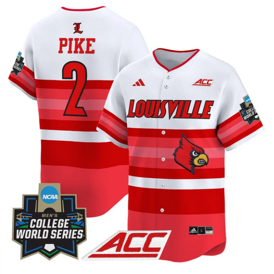 Garret Pike Jersey #2 Louisville Cardinals 2025 World Series Stitched Gradient