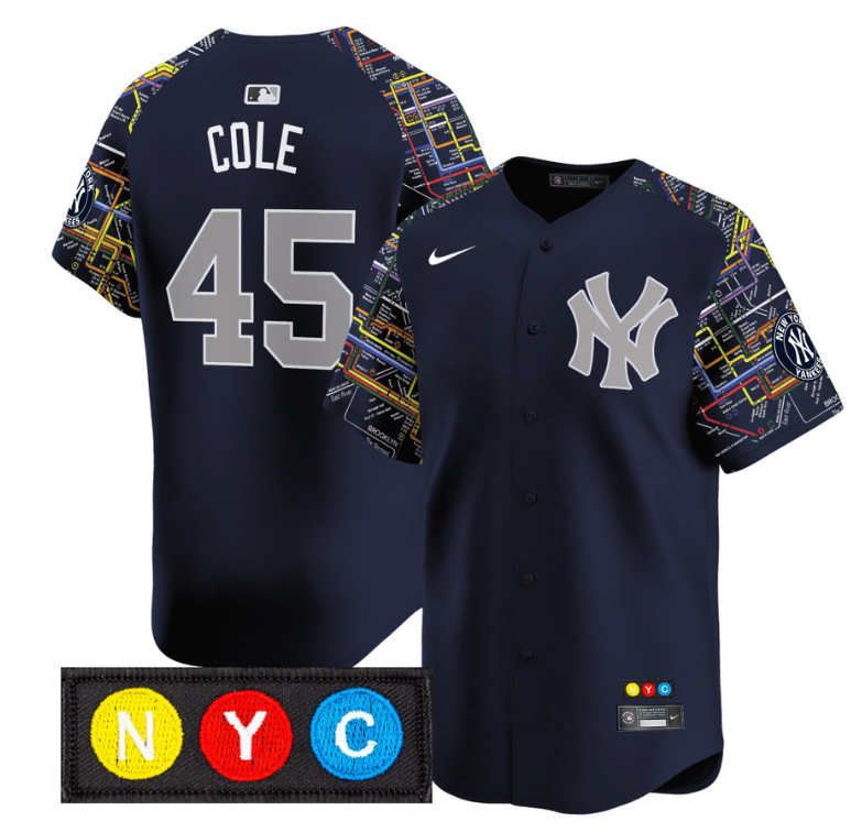 Gerrit Cole Jersey #45 New York Yankees Subway Style Vapor Premier Limited Stitched