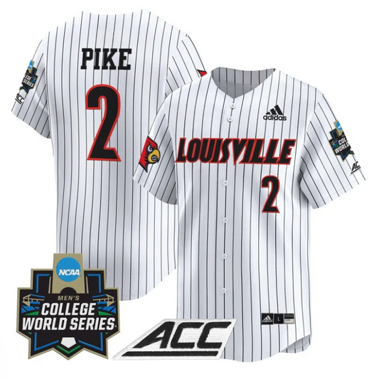Garret Pike Jersey #2 Louisville Cardinals 2025 World Series Stitched Stripe