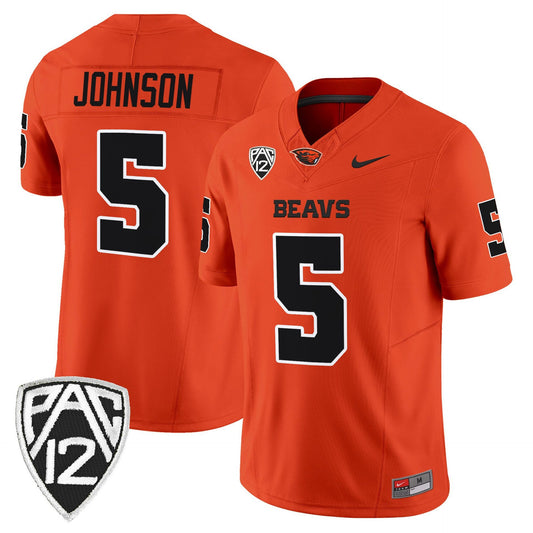 Gabarri Johnson Jersey #5 Oregon State Beavers 2025 Limited Stitched Orange