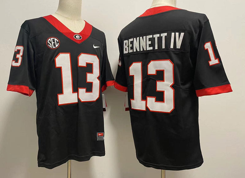 Georgia Bulldogs #13 Stetson Bennett IV 2022 Black alternate College Football Game Jersey
