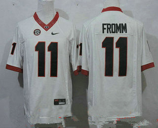 Georgia Bulldogs #11 Jake Fromm White Limited College Football Stitched Nike NCAA Jersey