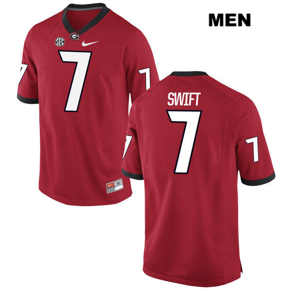 Georgia Bulldogs #7 DAndre Swift Red Stitched NCAA College Football Jersey