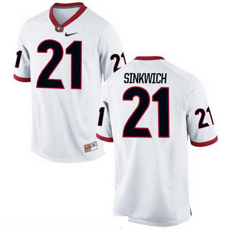 Georgia Bulldogs #21 Frank Sinkwich White Stitched College Football 2016 NCAA Jersey