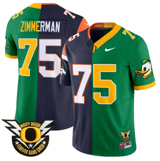 Gary Zimmerman Jersey #75 Oregon Ducks Split Vapor Limited Football Stitched