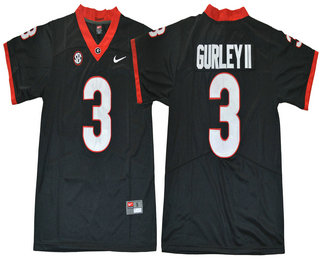 Georgia Bulldogs #3 Todd Gurley II Black Limited 2017 College Football Stitched NCAA Jersey