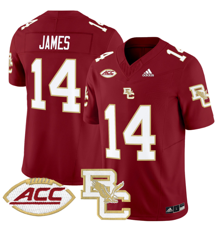 Grayson James Jersey #14 Boston College Eagles 2024 Stitched Maroon
