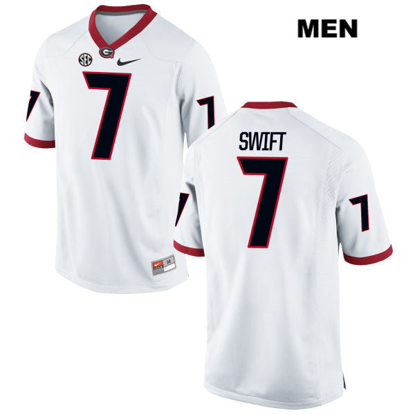 Georgia Bulldogs #7 DAndre Swift White Stitched NCAA College Football Jersey