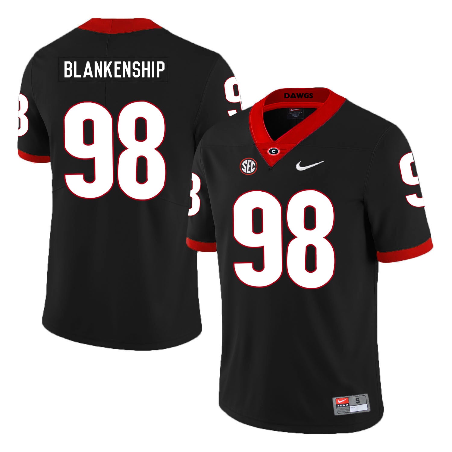 Georgia Bulldogs #98 Rodrigo Blankenship College Football Jersey Black