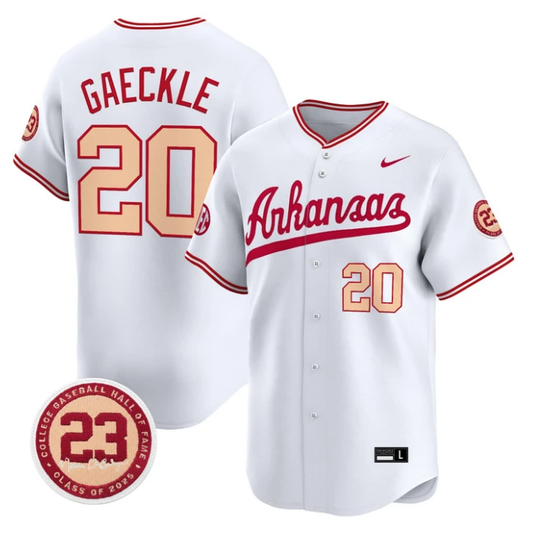 Gabe Gaeckle Jersey #20 Arkansas Razorbacks Norm DeBriyn Night Edition Stitched