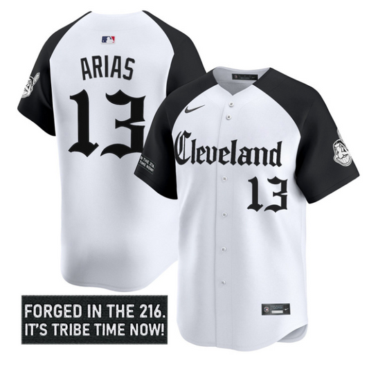 Gabriel Arias Jersey #13 Cleveland Indians Gothic Iron Edition Stitched