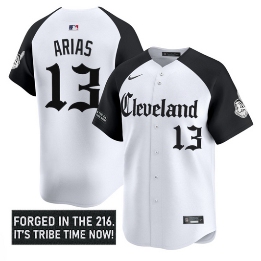 Gabriel Arias Jersey #13 Cleveland Indians Gothic Iron Edition Stitched Alternate